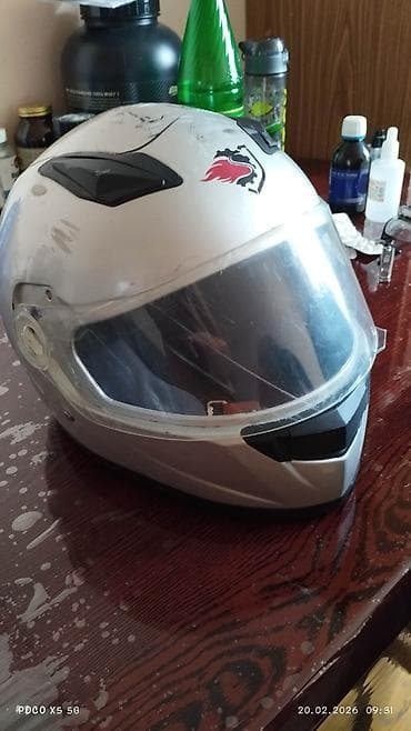 Tam üzlü motosiklet dəbilqəsi Debilqe kaska - Rəng: gümüşü -