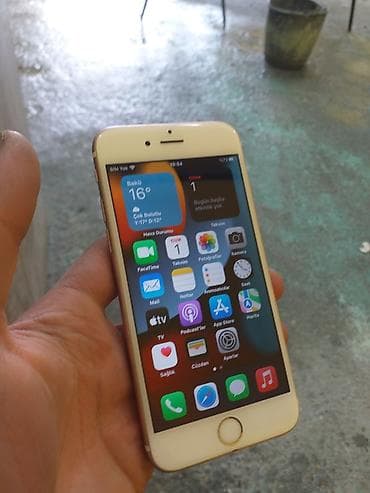 IPhone 6s, 32 GB, Rose Gold, Barmaq izi