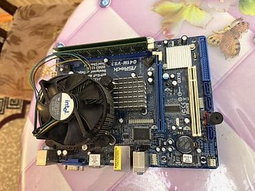 g41: ASRock G41M-VS3 anakarti + Intel stok soyuducu + RAM modulu — 2