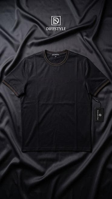 Ermenegildo Zegna qısaqol T‑şört - Dizayn: Klassik kruq yaxa, yüngül — 3