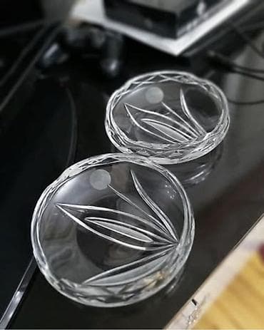 Mətbəx aksesuarları: Xrustal lepe qabi cutu 30 azn sokkk.sokk. xrustalŞüşə qablar dəsti — 1