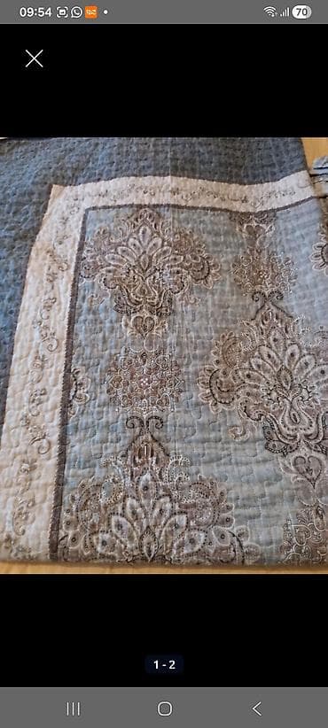 bamboo tekstil: Yataq üçün rəng - Boz Yataq örtüyü — 1