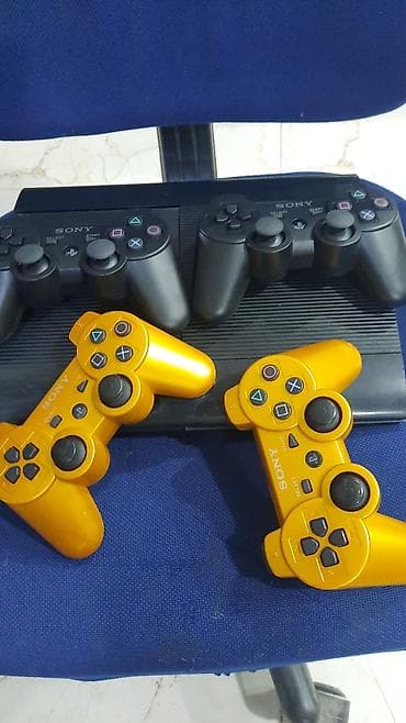 ps3 disklər: Sony PlayStation 3 (Super Slim) oyun konsolu dəsti 2 pult ilede — 1