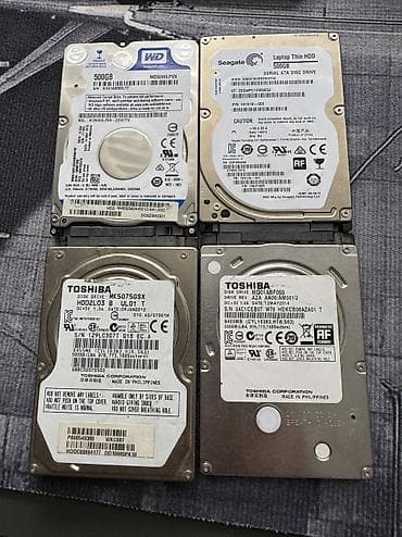 500 gb hdd lər. Aralarında bəzilərinin 9,10 faiz sağlamlığı var