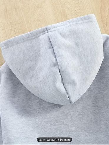 velür uşaq idman kostyumları: Uşaq üçün iki hissəli idman dəsti - Rəng: boz (серый) - Üst — 5