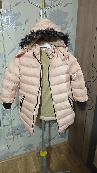 Uşaq üçün qız rəngli qış gödəkçəsi - Rəng: açıq pudra - Model