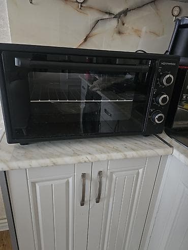Hoffmann elektrik mini soba - Rəng: qara, şüşə ön qapı və