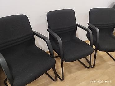 Ofis qonaq/konfrans oturacaqları 6 ədəd var - Rəng: qara - Karkas