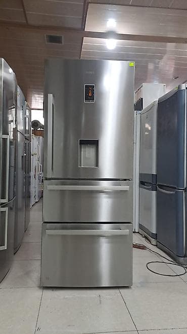 120 mm kuller: 3 qapılı Hisense Soyuducu Satılır, rəng - Gümüşü, Dispenserli — 2