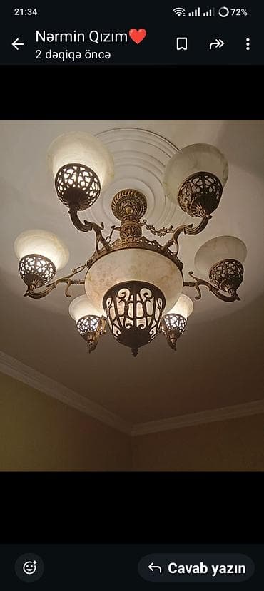 Çılçıraq, 7 lampa, Metal lalafo.az -da Çılçıraq, 7 lampa, Metal