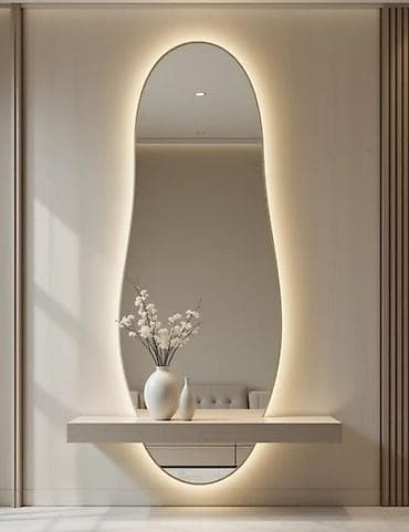 ev güzgüləri: Güzgü Divar üçün, Dekorativ, Arxa işıqlı — 3