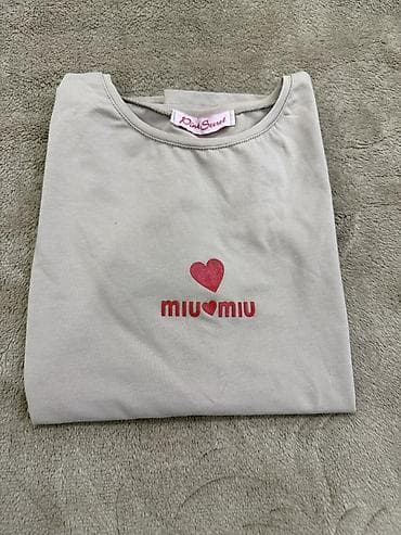 koja şalvar: Qadın T-shirt - Brend: Pink Secret (etiketdə) - Rəng: Açıq boz - Ön — 1