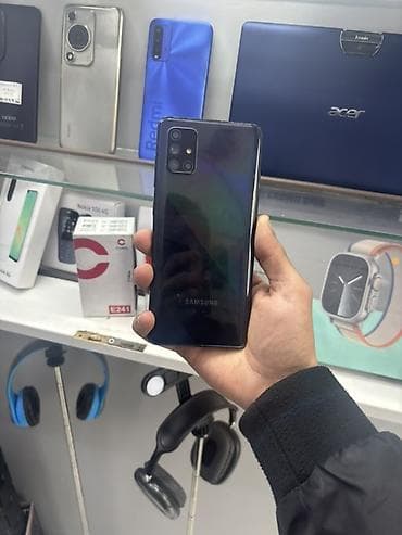 galaxy note 4: Samsung Galaxy A51, rəng - Qara, Barmaq izi — 1