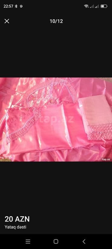 yastiq uzu: Yataq üçün Yeni rəng - Çəhrayı Yataq örtüyü, Pulsuz çatdırılma — 2