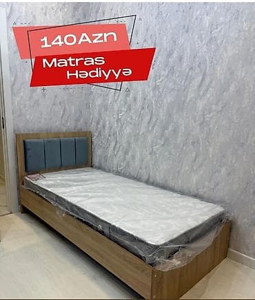 Yeni, Təknəfərlik çarpayı, Bazasız, Matras ilə, Siyirməsiz, Azərbaycan