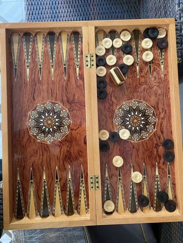 nərd zəri: Helena Wood Art – Türkiyə istehsalı taxta nərd/şahmat dəsti - İki — 3