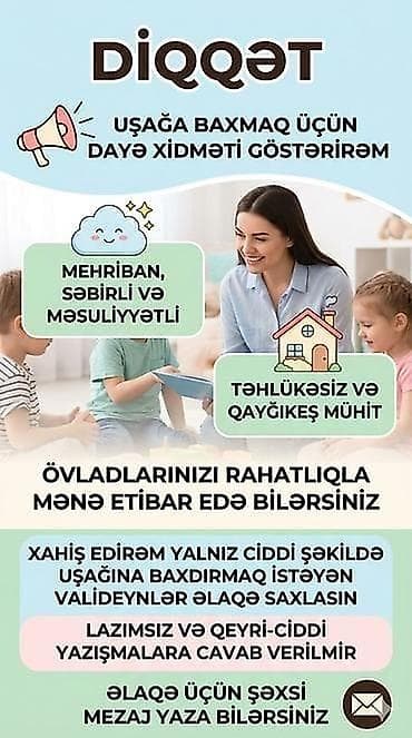 plastik qapi gence: Uşağa baxmaq üçün dayə xidməti adres: sabuncu rayonu sabuncu qesebesi — 1