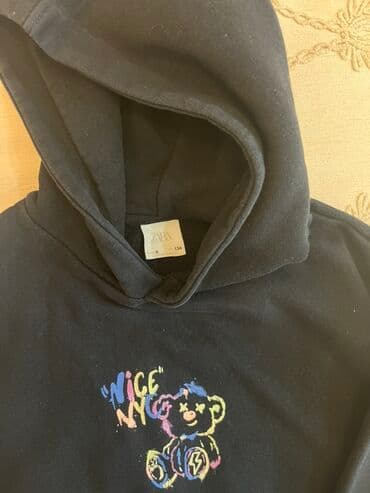uşaqlar üçün kapüşonlu jiletkalar: ZARA uşaq hoodie - Rəng: qara - Ölçü: 134 (etiketdə göstərilir) - — 3