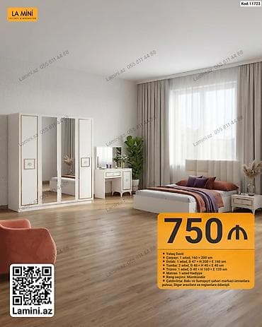 dekor ref: Yataq Dəsti – La Mini (Laconic & Minimalism) Tərkib: - Çarpayı: 1 — 4