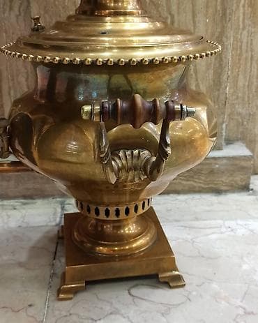 alət dəsti: Misin samovar – klassik kömürlə işləyən model - Material: tam mis — 6