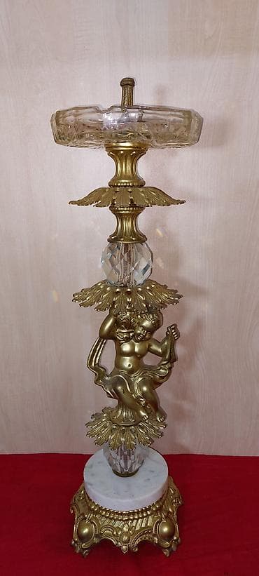 Barokko üslubunda dekorativ şamdan/ yer külgabı, materialı; şpiat