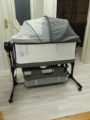 Oğlan və qız üçün, İşlənmiş, Dördbucaq, Beşik, Dəstsiz, Matras ilə, Yellənmə mexanizm ilə