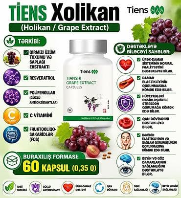 **Tiens Xolikan (Üzüm Ekstraktı) kapsulları** Tiens markalı Xolikan