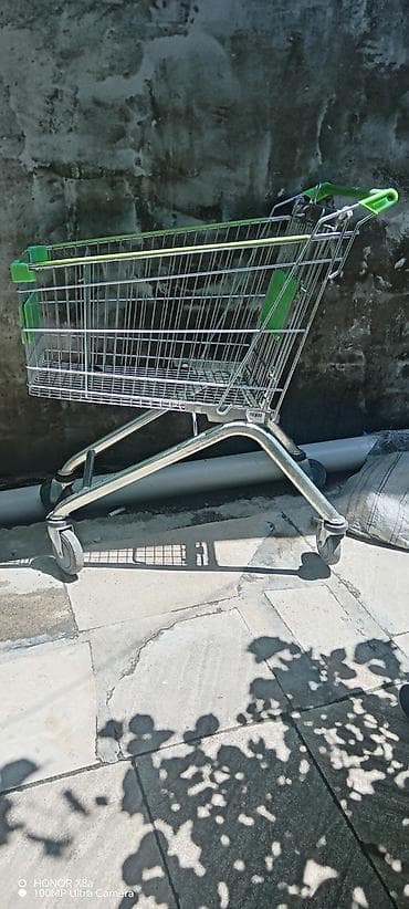 Mağaza/supermarket üçün metal alış-veriş arabası - Material: möhkəm — 1