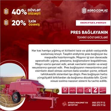 traktor mtz 50: Rostselmash Presbağlayanı 40% dövlət güzəşti ilə Zəmanətlə Rusiya — 1