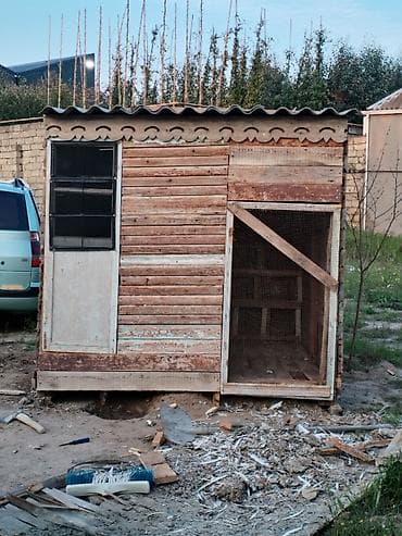toyuq yuvası: Taxta quşxana / toyuq kümesi - Material: qalın taxta lövhələr və — 7