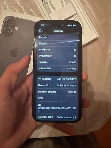note 14 pro plus: IPhone 16, 128 GB, Midnight, Face ID — 7