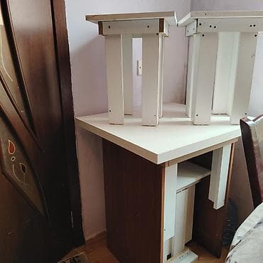 Mətbəx üçün, Açılmayan, Kvadrat masa, 2 stul