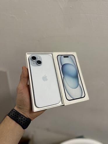 iphobe se 2016: IPhone 15, 128 GB, Blue Titanium, Zəmanət, Simsiz şarj, Face ID — 1