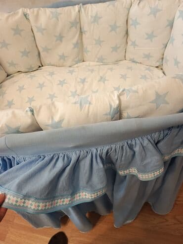 korpə uşaq yataqları: Oğlan və qız üçün, Yumru, Beşik, Dəst ilə, Matras ilə, Yellənmə mexanizmsiz — 2