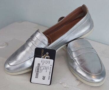 loro piana ayaqqabi qiymeti: Ölçü: 39.5, rəng - Gümüşü, Yeni — 2