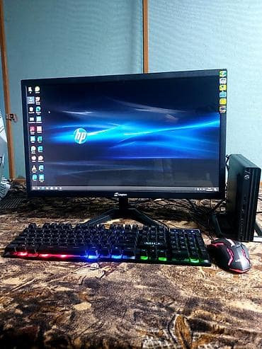 ucuz nodbuklar: Kompüter Seti – HP mini PC + 24" Legion monitor + oyun klaviaturası və — 1