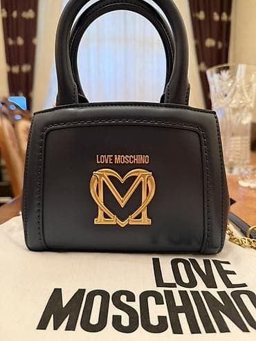 Original Love Moschino çanta - Rəng: tünd mavi - Material: hamar — 1