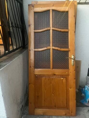 taxda qapı: Ağac Daxili Qapı Dəsti 4 ədəd - Material: təbii ağac (şam/şam ağacı — 1