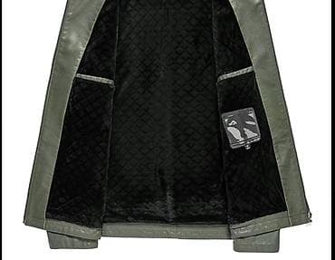 Digər üst geyimləri: Məhsul: Kişi üçün maral dəri üst geyim - Rəng: Zeytun-yaşıl - Kəsim — 2