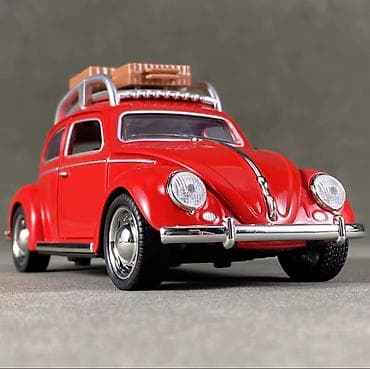 velosiped diskləri: Qırmızı klassik “Beetle” miniatür model avtomobil - Kolleksiya və — 4