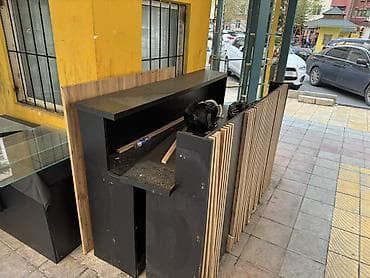 doner kesen: Resepsion/qarşılama stolu – L şəkilli - Material: MDF/LDSP əsaslı, ön — 2