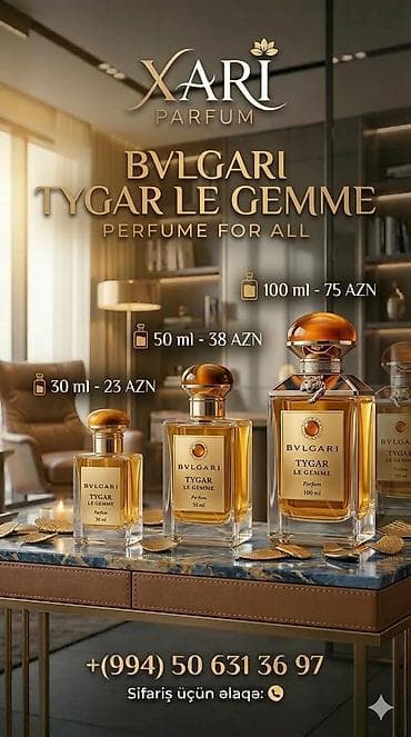 qizil komplektler: BVLGARI Tygar Le Gemme – Xarı Parfumdan - Növlər və həcmlər: - 30 — 1