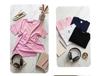 Uniseks basic t‑shirt kolleksiyası - Kəsim: rahat, düz (oversize-a — 1