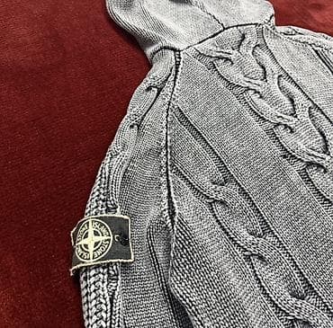 gun eynəyi: Stone Island Cable Knit Hoodie Grey M. - Rəng: boz/qarışıq melanj - — 1
