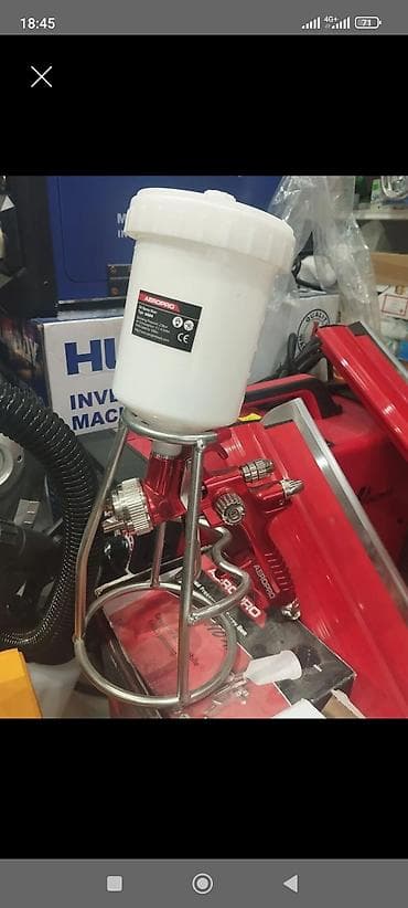 elektrikli boya vuran: AEROPRO boya püskürtmə tapançası - Üstdən qidalanan plastik boya qabı — 1