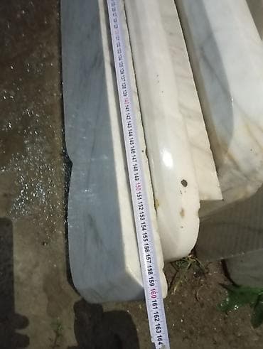 eşşək sutu: Mermer pəncərəaltılar/pilləkan oturacaqları - Material: təbii ağ — 6