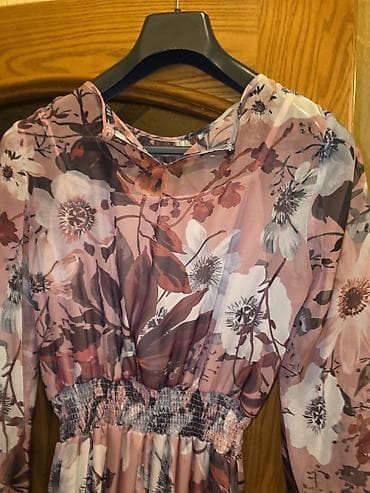 etekler: Qadın paltarı – çiçək naxışlı, uzun - Model: Uzun, axıcı siluetli — 4