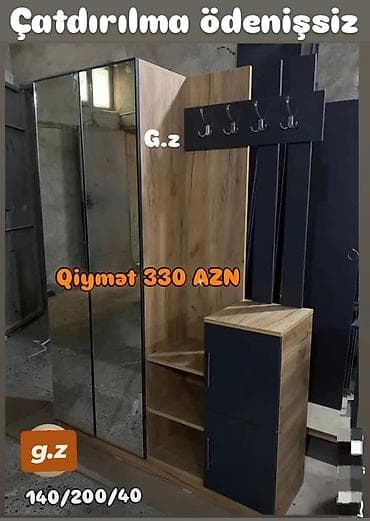mebel skaflar: *Dəhliz dolab 330Azn* *Rəng seçimi sərbəst* ✔️İstehsal:Rusiya — 1
