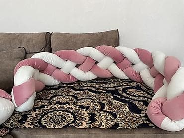 Подушки: Uşaq üçün hörgü bamperi və dekor yastığı dəsti - Dəst: 1 ədəd qalın — 2