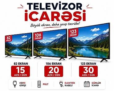 tv 150 ekran: Televizor icarəsi | Günlük, həftəlik, aylıq TV rent Böyük ekran, daha — 1